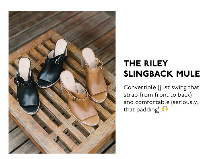 the riley convertible slingback mule