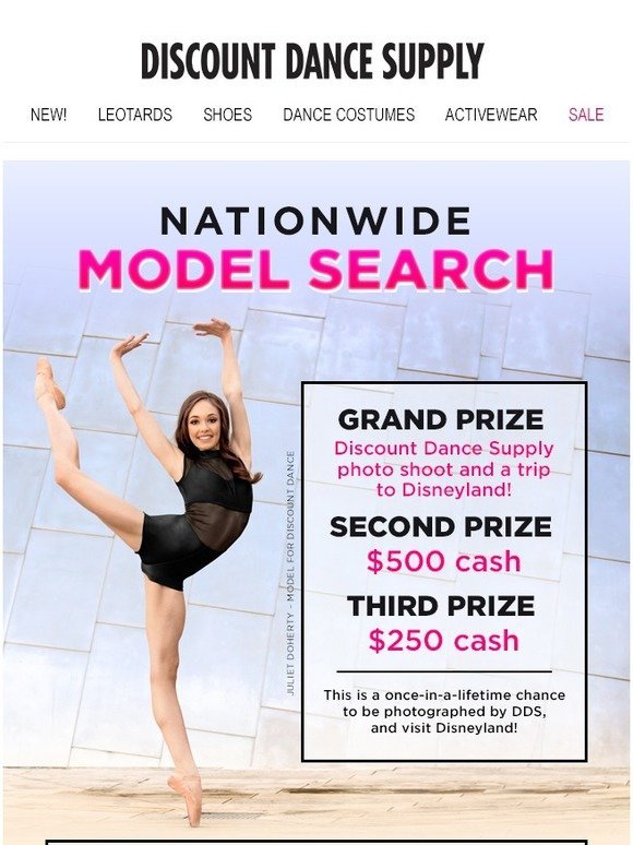 Discount Dance Supply Win The Grand Prize In Our Model Search Competition Milled