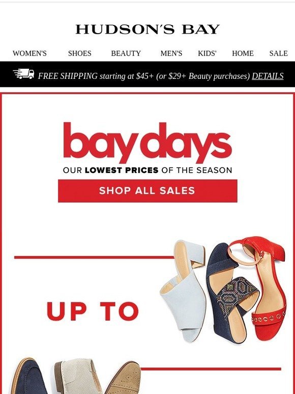 the bay shoe sale 2018