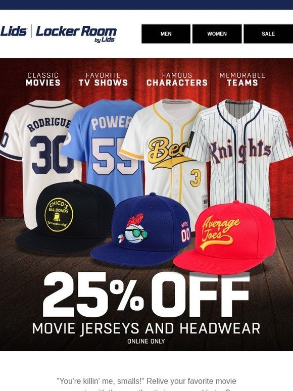 Lids: 25% Off Movie Hats and Jerseys 