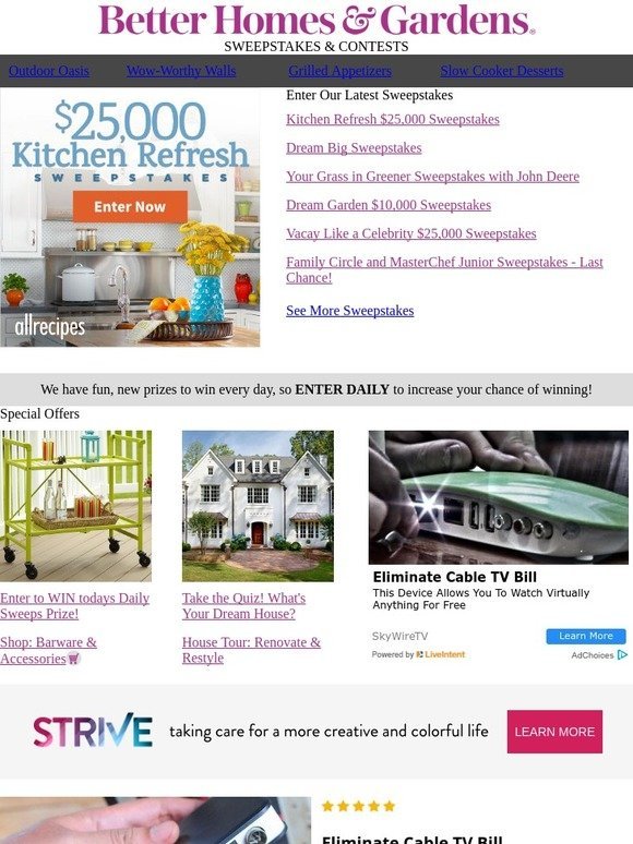 Better Homes And Gardens Enter To Win 25 000 To Build The