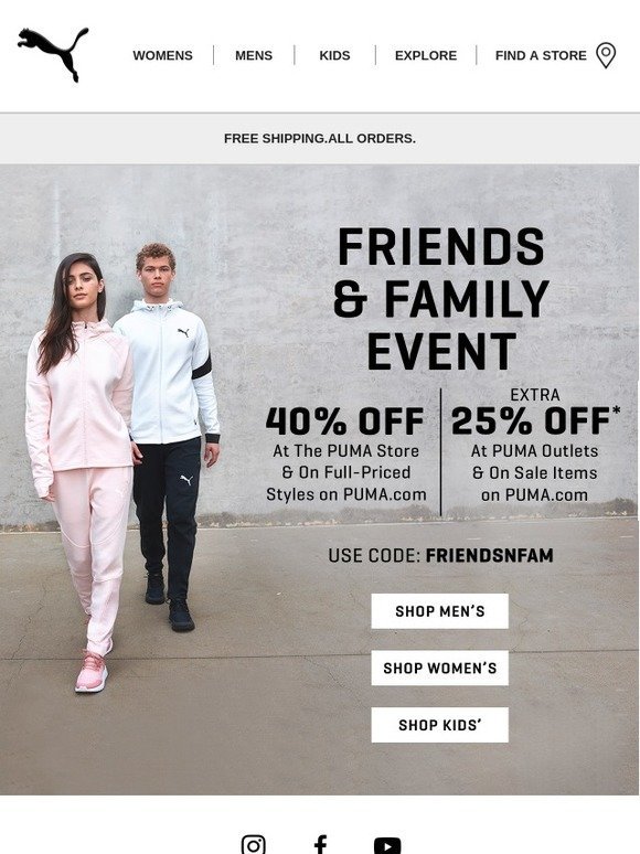 puma friends and family off 54% - www 