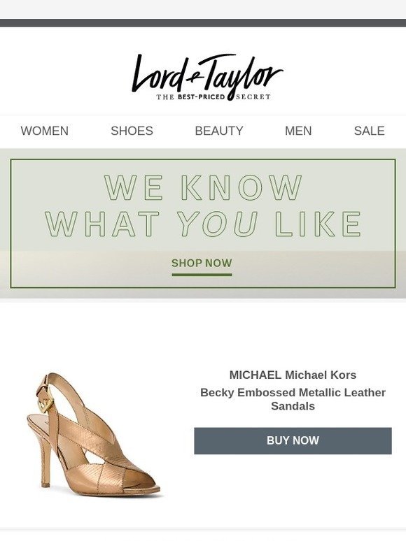 lord and taylor michael kors shoes