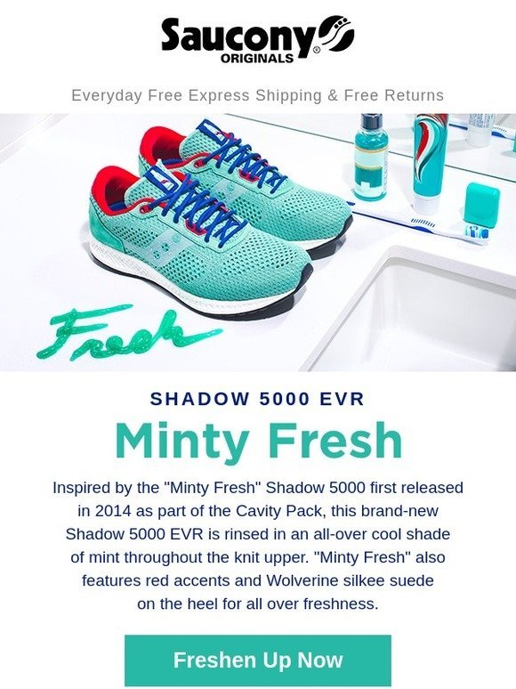 Saucony Shadow 5000 EVR in Minty Fresh 