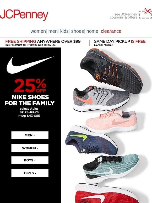 jcp nike shoes