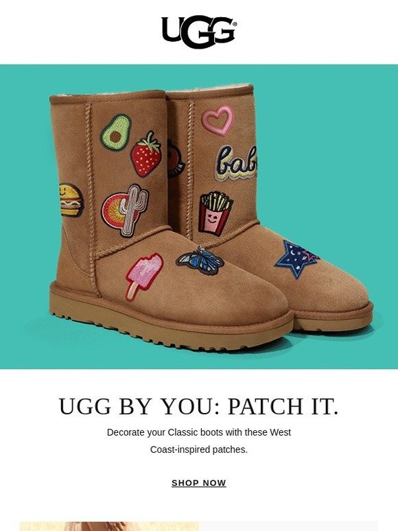 uggs with patches on them