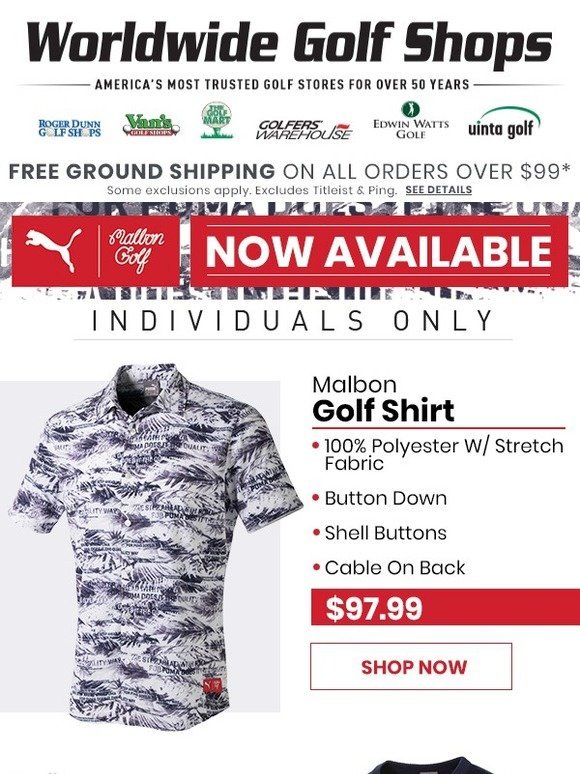 puma malbon golf shirt