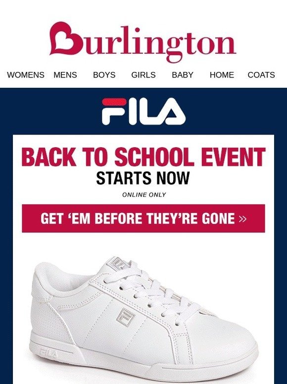 burlington fila shoes