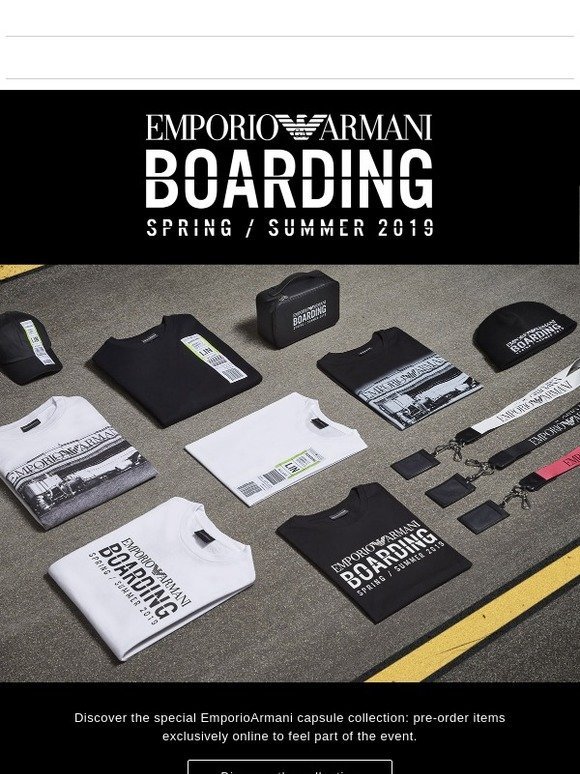 armani boarding collection