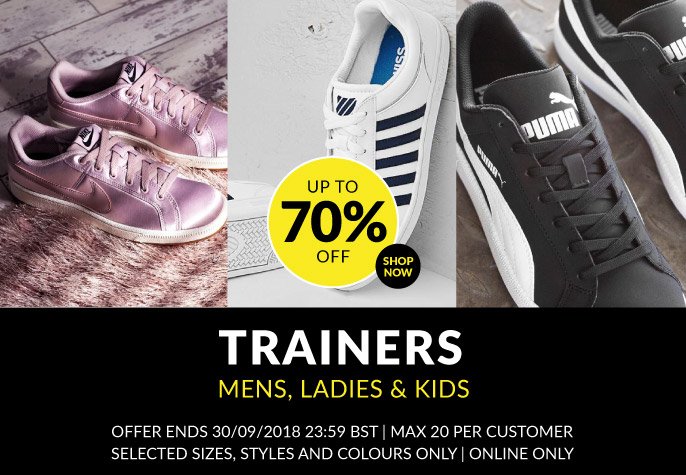 70 off trainers