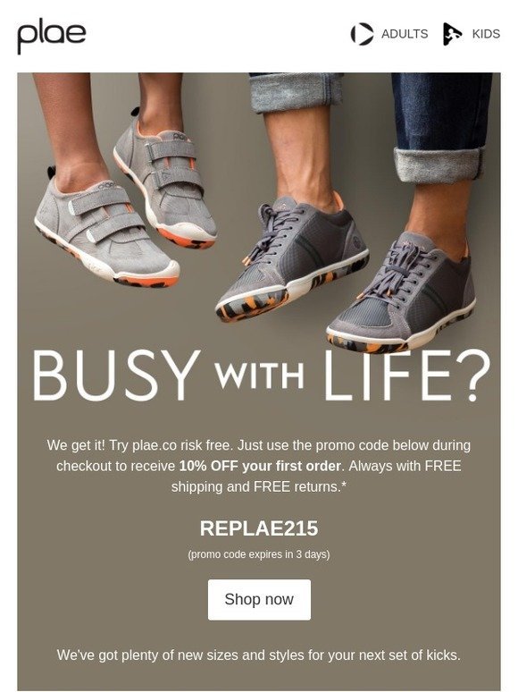 plae shoes coupon