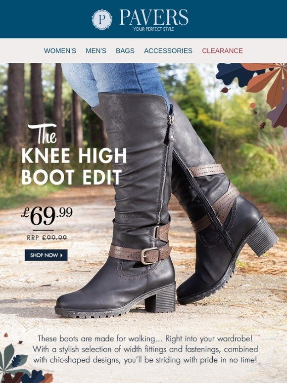 Pavers: Knee high boots crafted with 