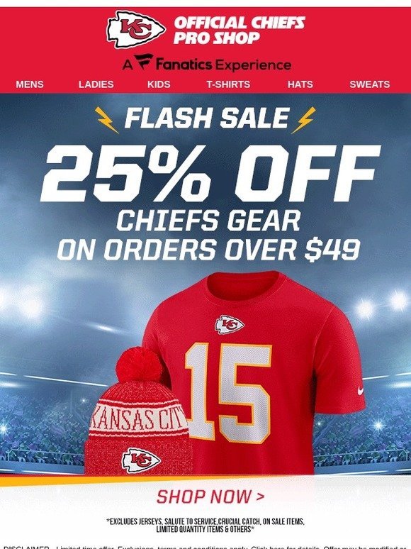 chiefs gear on sale