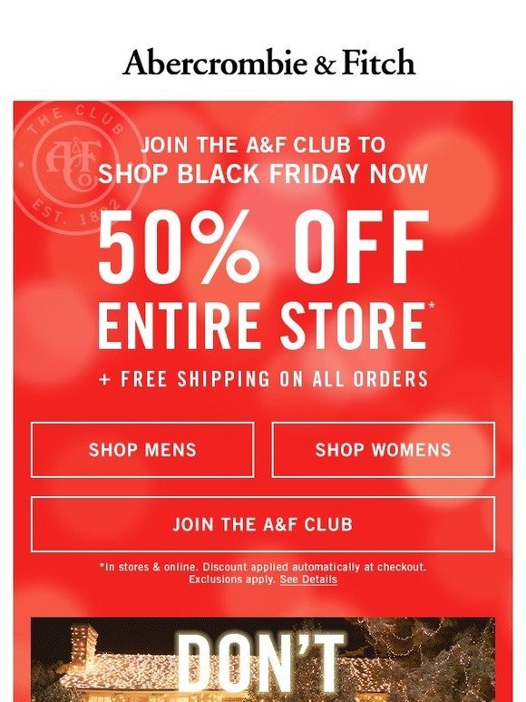 abercrombie & fitch black friday
