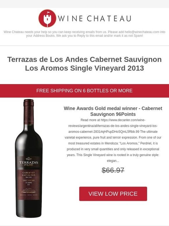 Winechateau Com Wine Awards Gold Medal Winner 96 Points