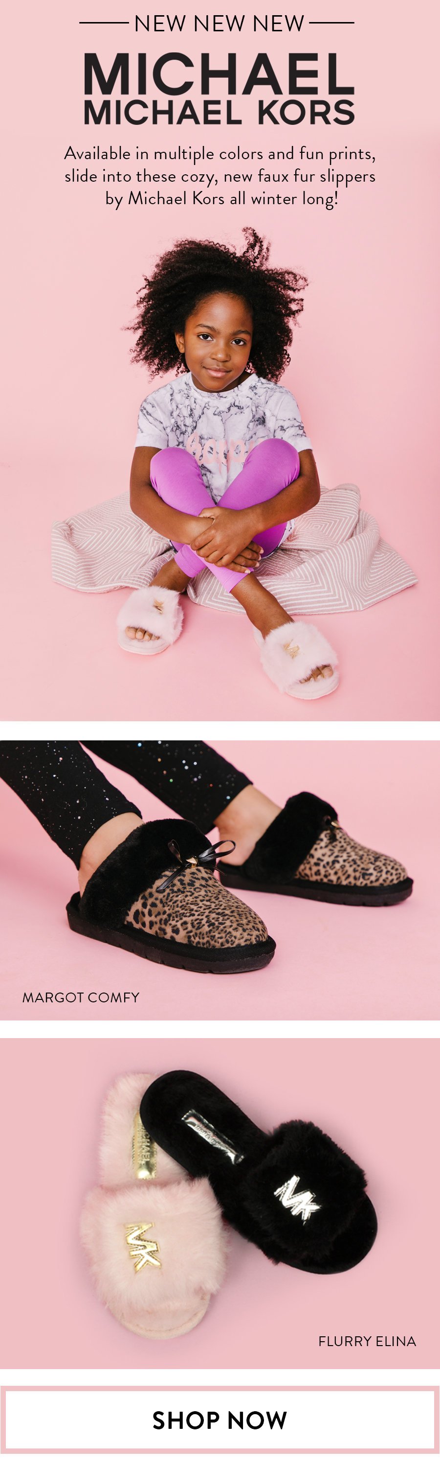 michael kors pink slippers