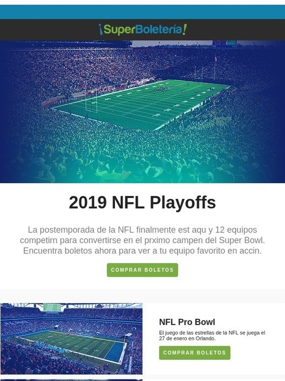 Superboleteraa 2019 Nfl Playoffs Pro Bowl Super Bowl Y Los