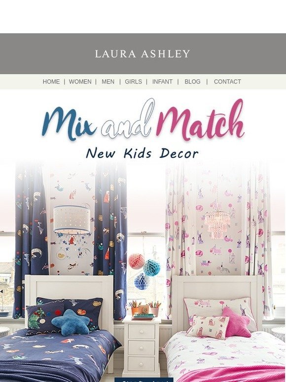 Laura Ashley New Kids Room Decor Milled