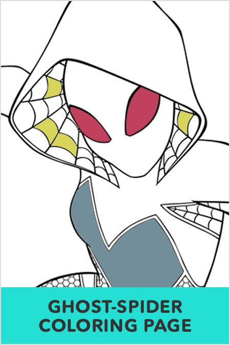 shopDisney: Ghost-Spider, Squirrel Girl, and More! Super Coloring Pages