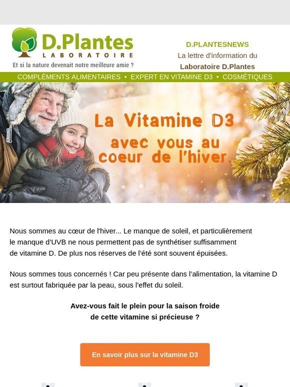 Vitamine: Vitamine D3 1000 Ui Vegetale 20 Ml Dplantes Laboratoire