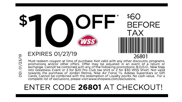 Shop WSS: New Coupon Inside! Bring to 