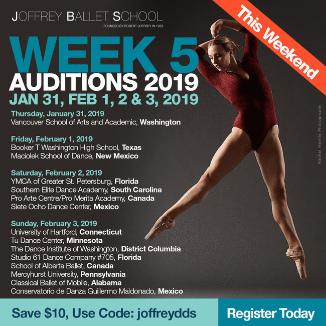 Save on Joffrey Summer Auditions | Milled
