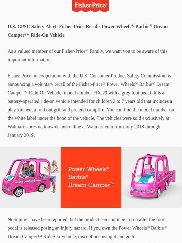 barbie dream camper car