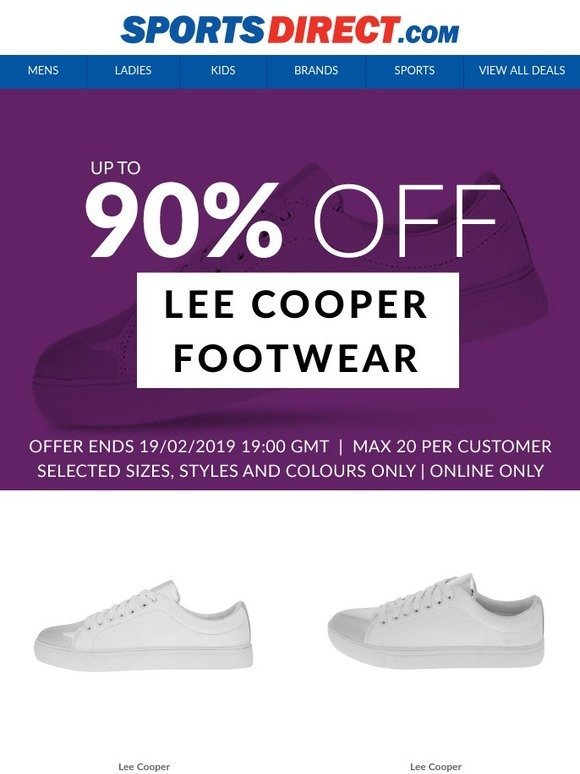 90% off Lee Cooper Footwear 