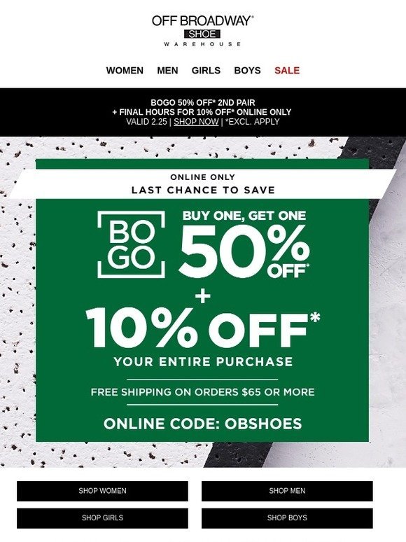 off broadway shoes coupon 2 off