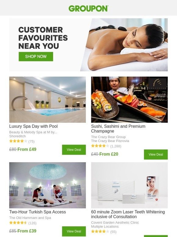 Groupon Uk Our Most Wanted Deals Milled