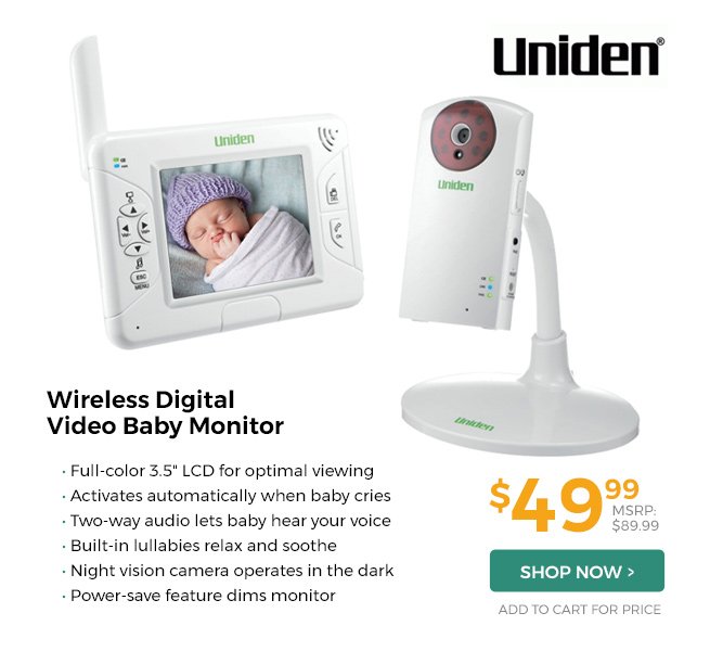 uniden digital wireless baby monitor