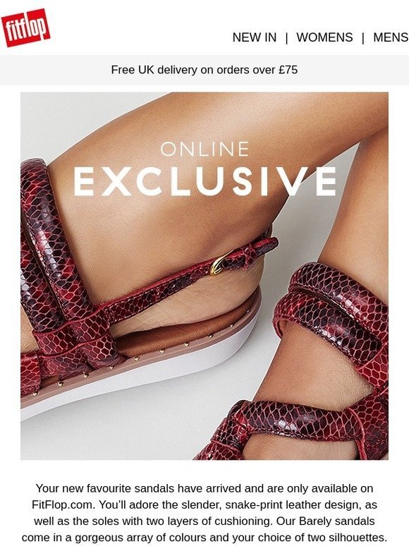 fitflop: New in: snake-print sandals 