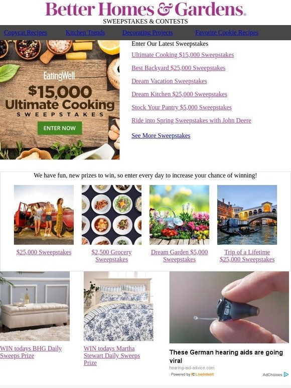 Better Homes And Gardens Enter To Win 15 000 In The Ultimate