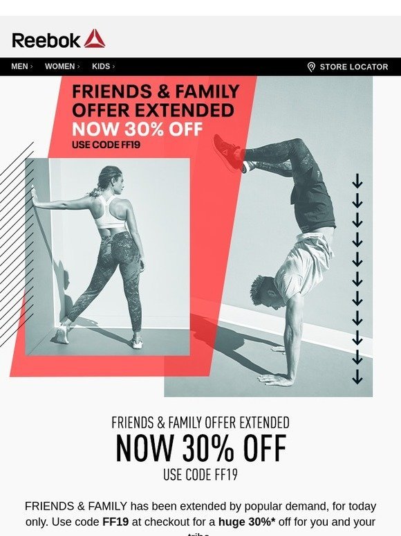 reebok friends and family 2019