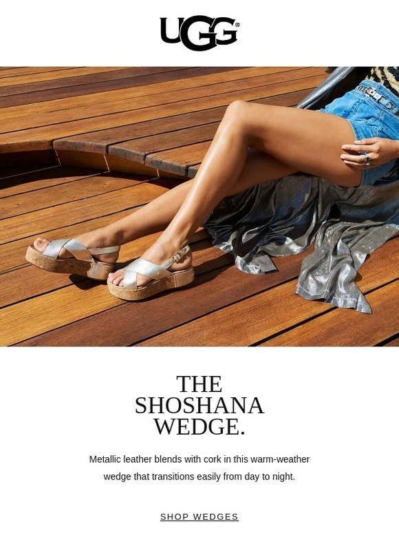 ugg shoshana metallic sandal