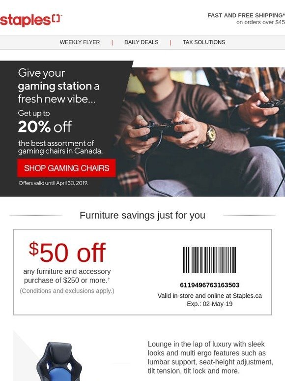 Staples Canada Email Newsletters Shop Sales Discounts And