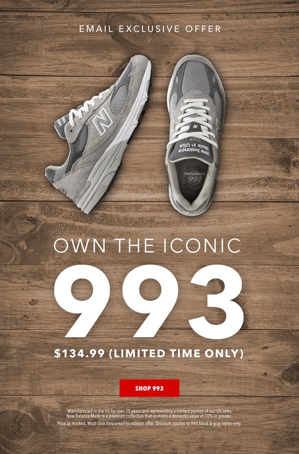 New Balance Outlet: 993 Memorial Day 