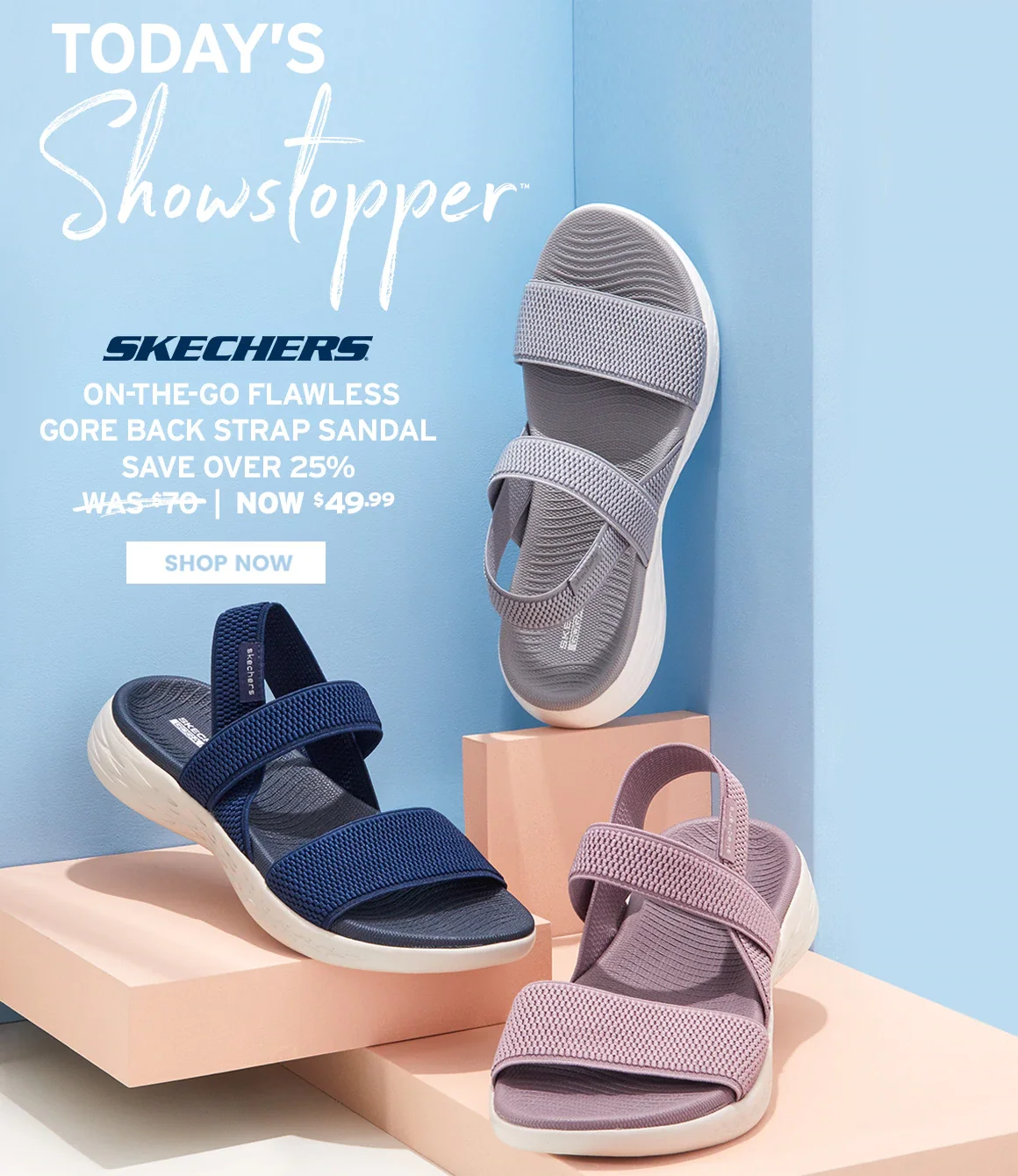 skechers on the go gore back strap sandals