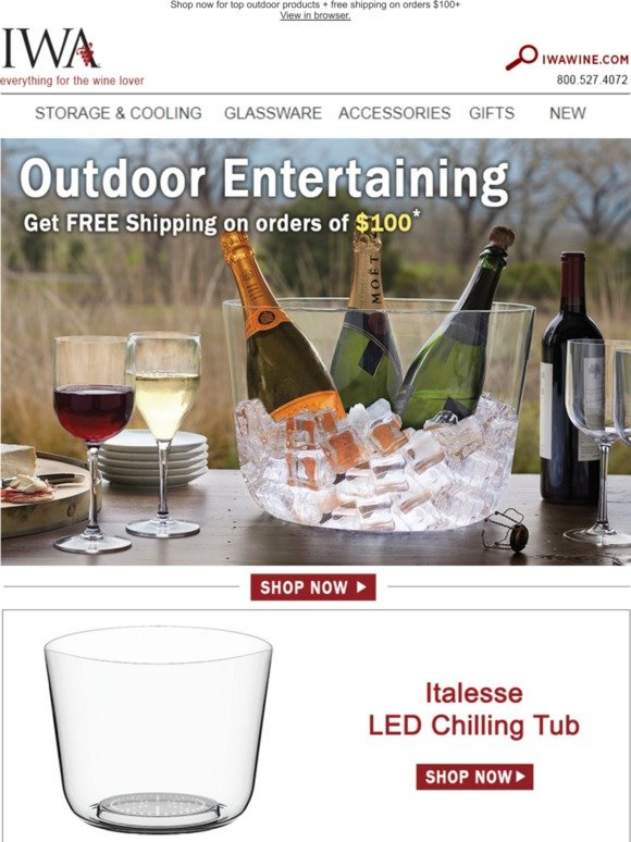 Iwa Wine Outdoor Entertaining Essentials Milled