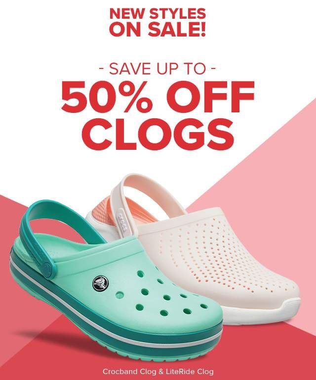 crocs 50 percent off sale