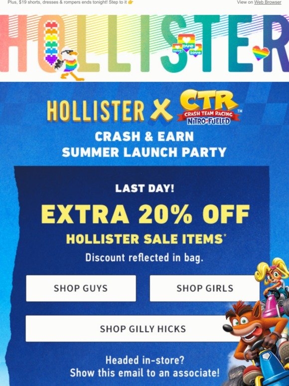 hollister summer sale