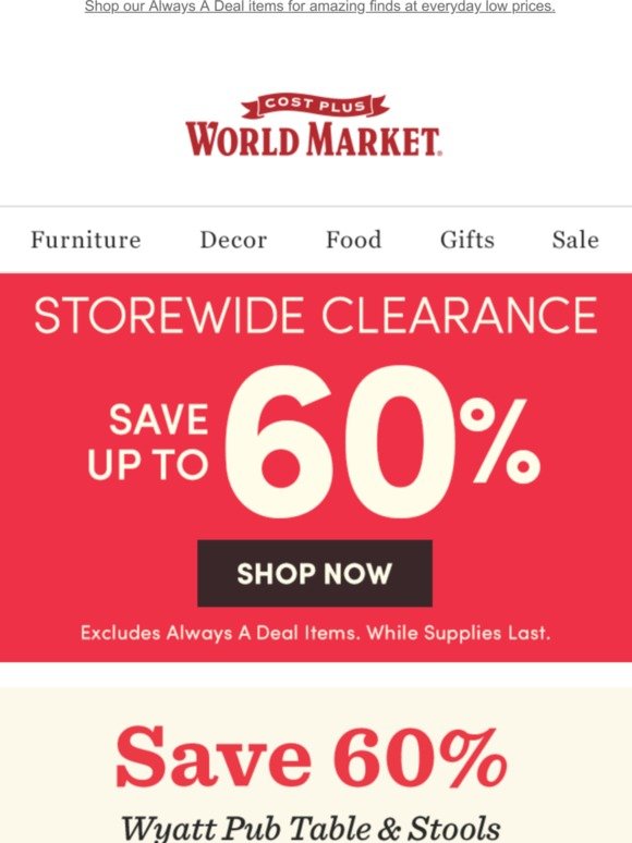 Cost Plus World Market: Fill your home with Furniture faves at clearance prices | Milled