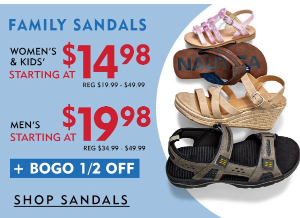 Shoe Carnival: Get Sandals at $14.98 