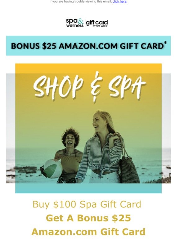 Just In Time. Bonus $25 Card To Your Fav Online Retailer!
