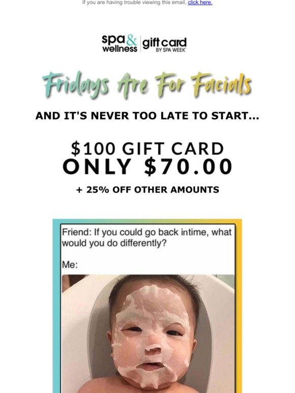 Feel Fresh & Facial! $100 Gift Card For $70...