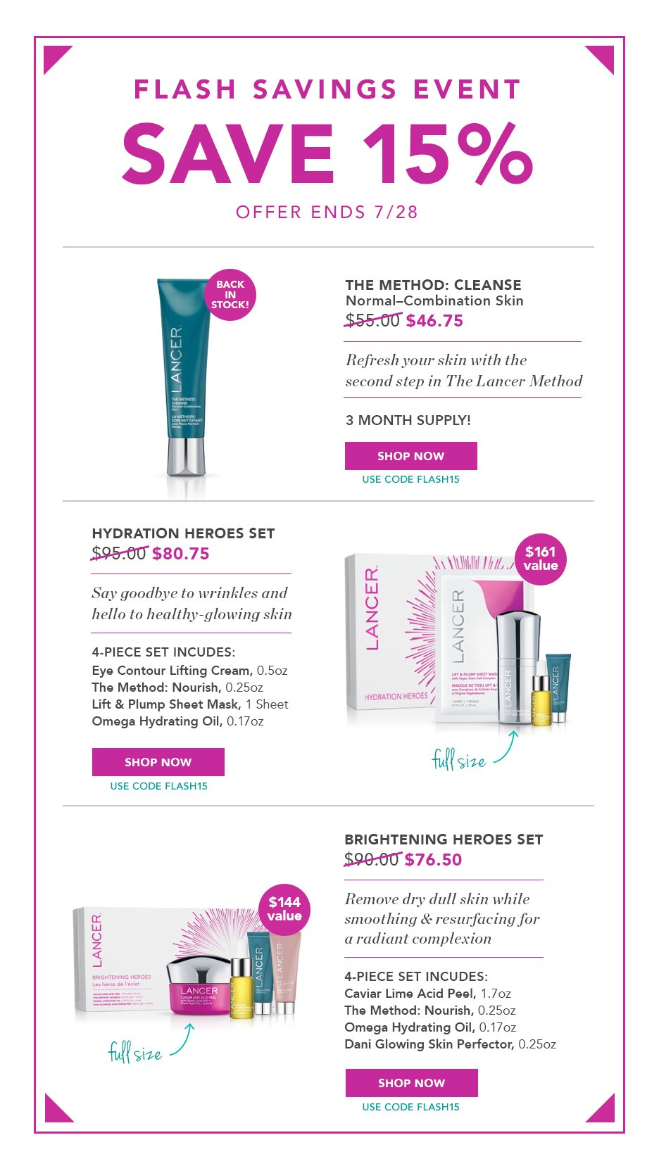 Lancer Skincare Shhh Online Flash Event Open To Save