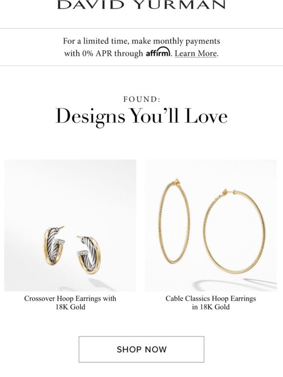 David Yurman Email Newsletters Shop Sales, Discounts, and Coupon Codes