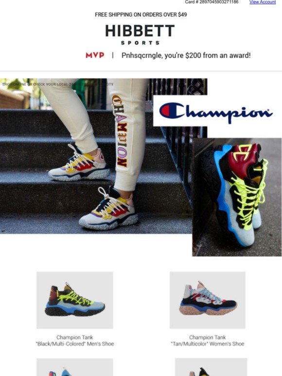 multicolor champion shoes