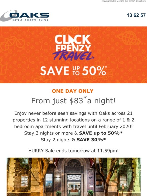 Oaks Click Frenzy Save Up To 50 Milled
