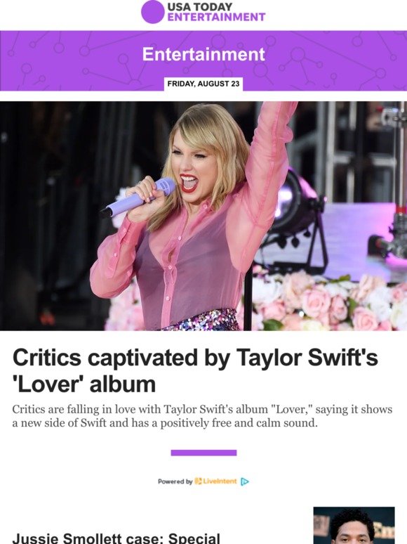 Usa Today Entertainment Taylor Swift Lover Reviews